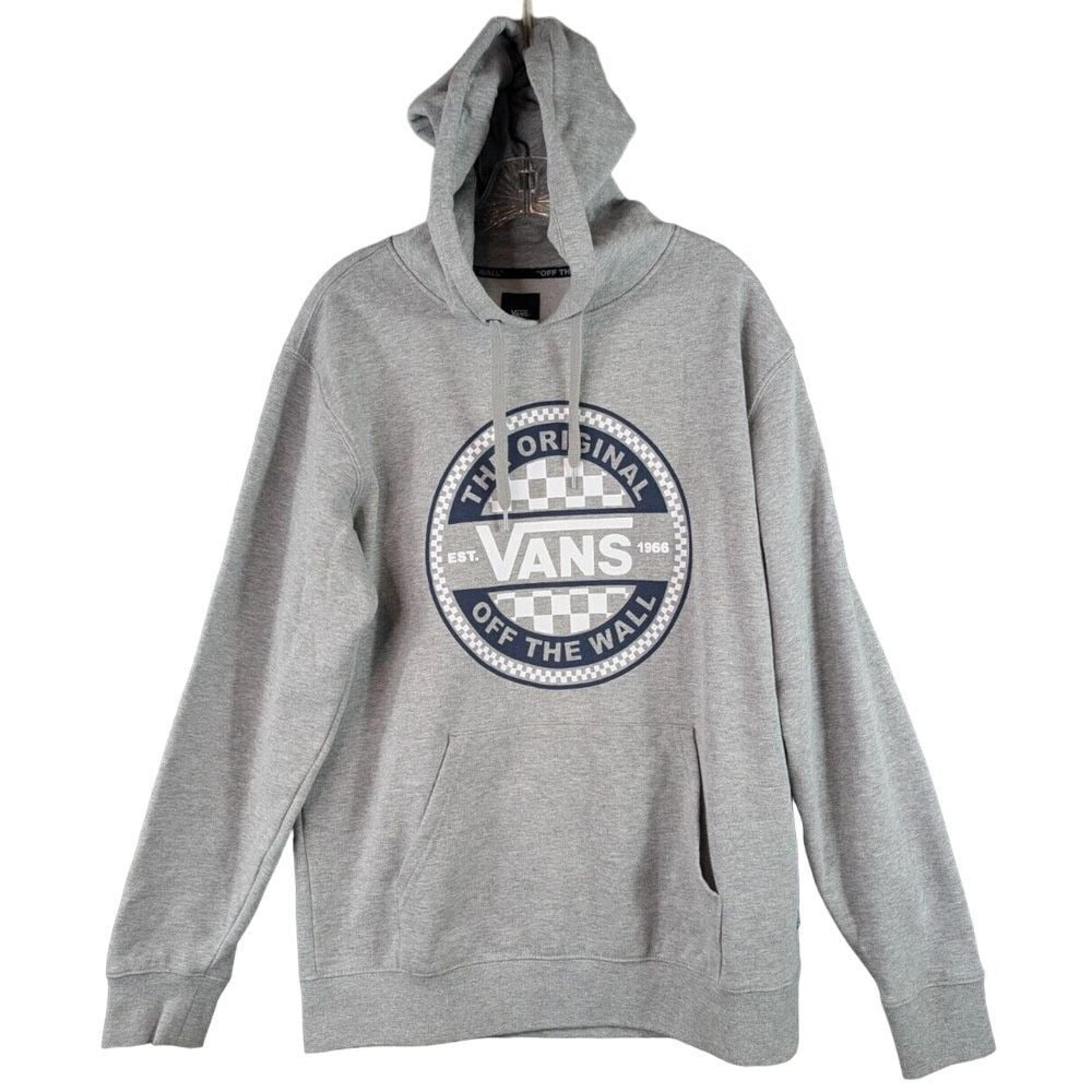 Vans Sweatshirt Mens Small Circled Checker Pullover Hoodie Skateboard Y2K Preppy