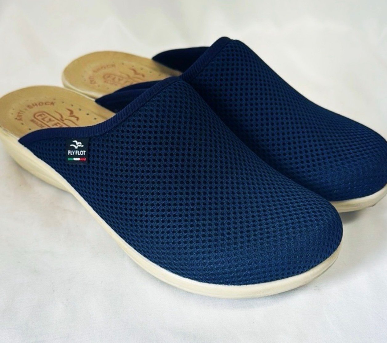 FLYFLOT Italian Cloth Slipper Mule Size 38 US-8