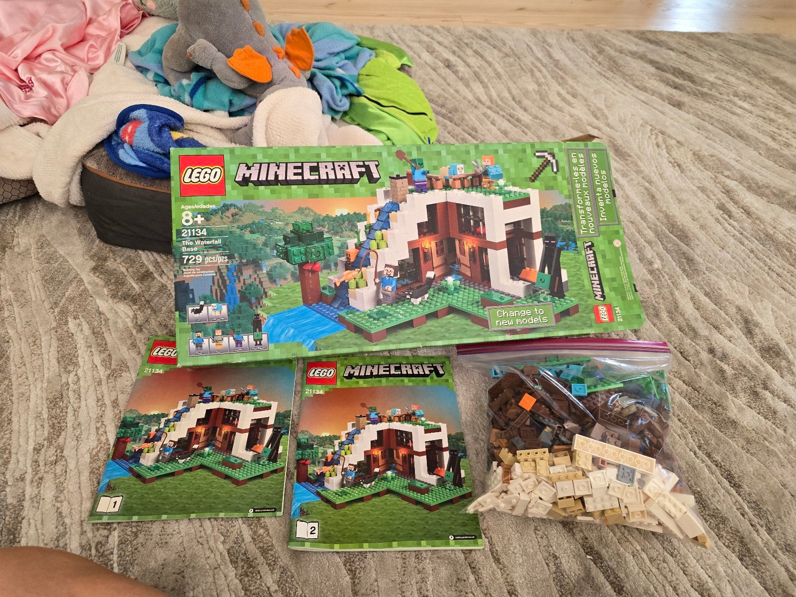 LEGO Minecraft the waterfall base