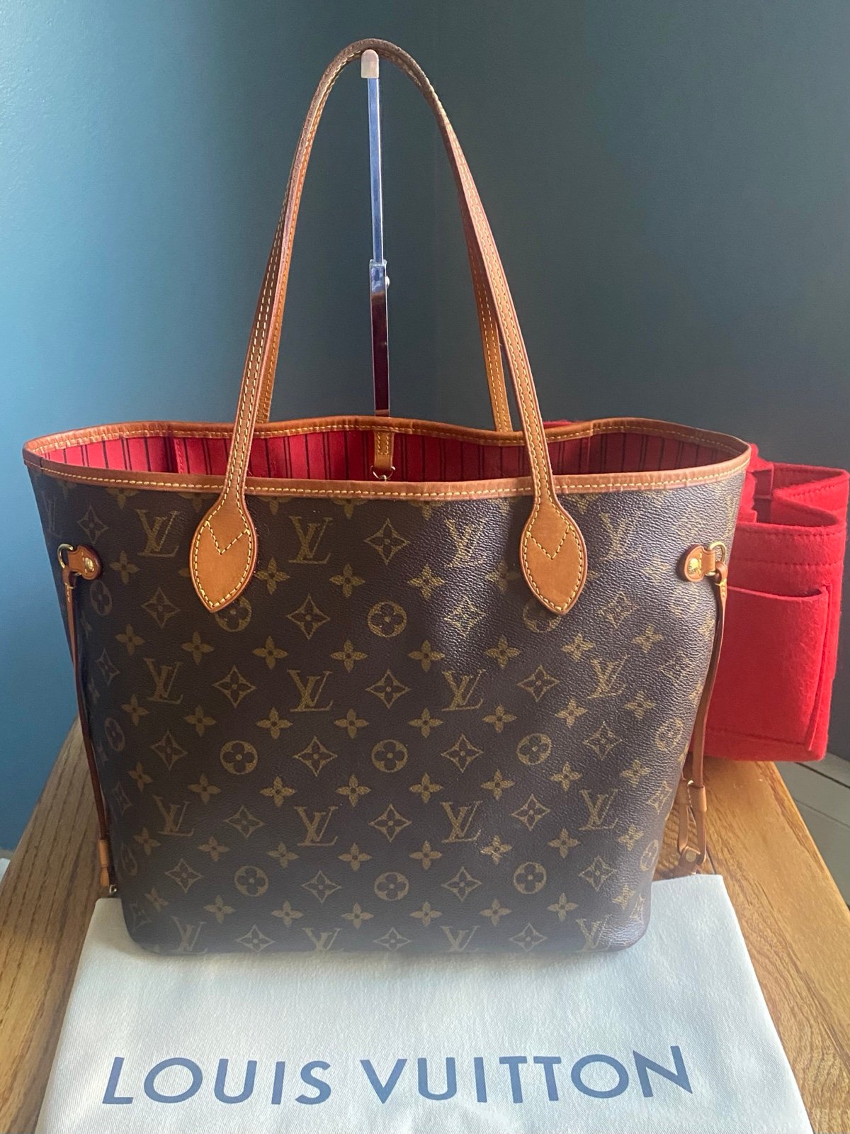 Louis Vuitton Neverfull MM Cherry Red Interior