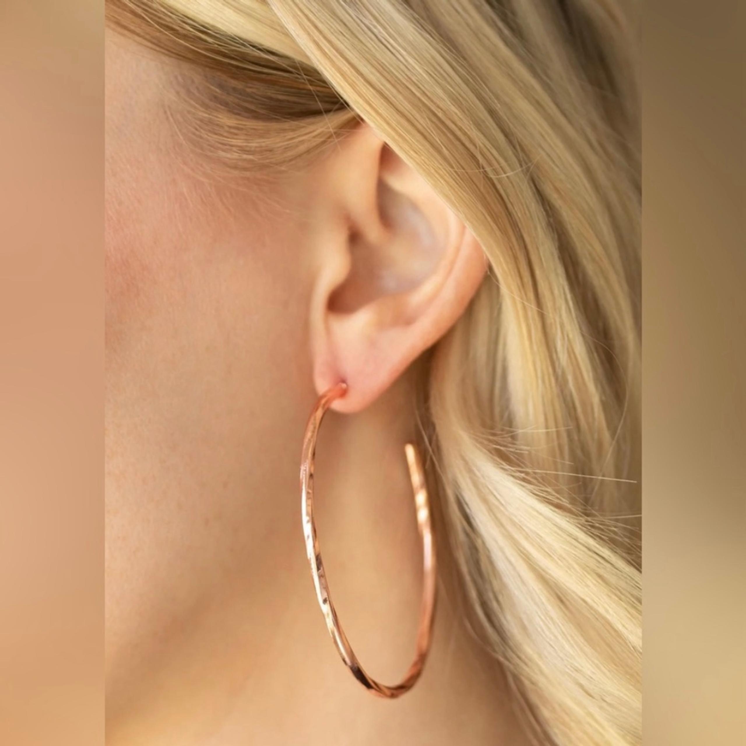 Copper Hoop Earring - Paparazzi