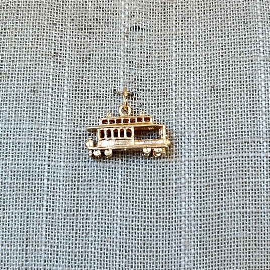 Vintage Beau 14K Yellow Gold Street Car San Francisco Charm GP-3001-C