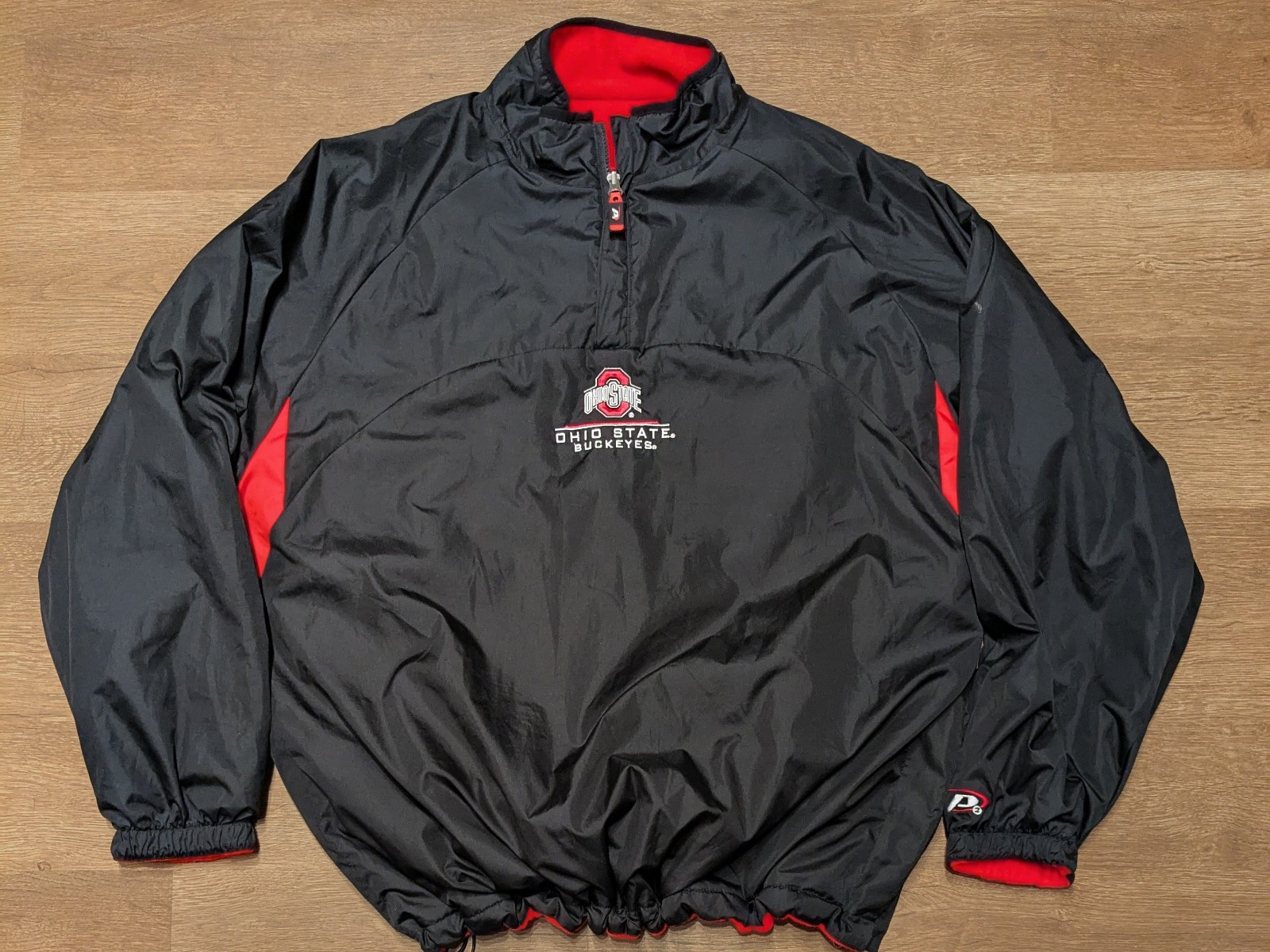NCAA Ohio State Reversible Pro Player Jacket Men XL 1/4 Zip Windbreaker Buckeyes