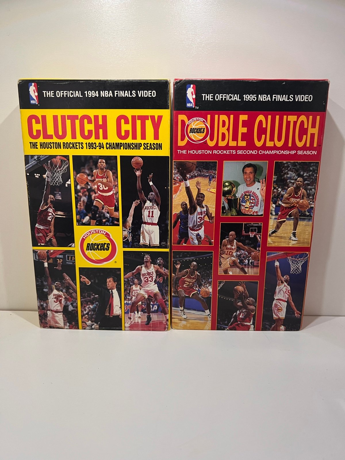 Houston Rockets Clutch City and Double Clutch VHS Tapes NBA Champions W/Insert