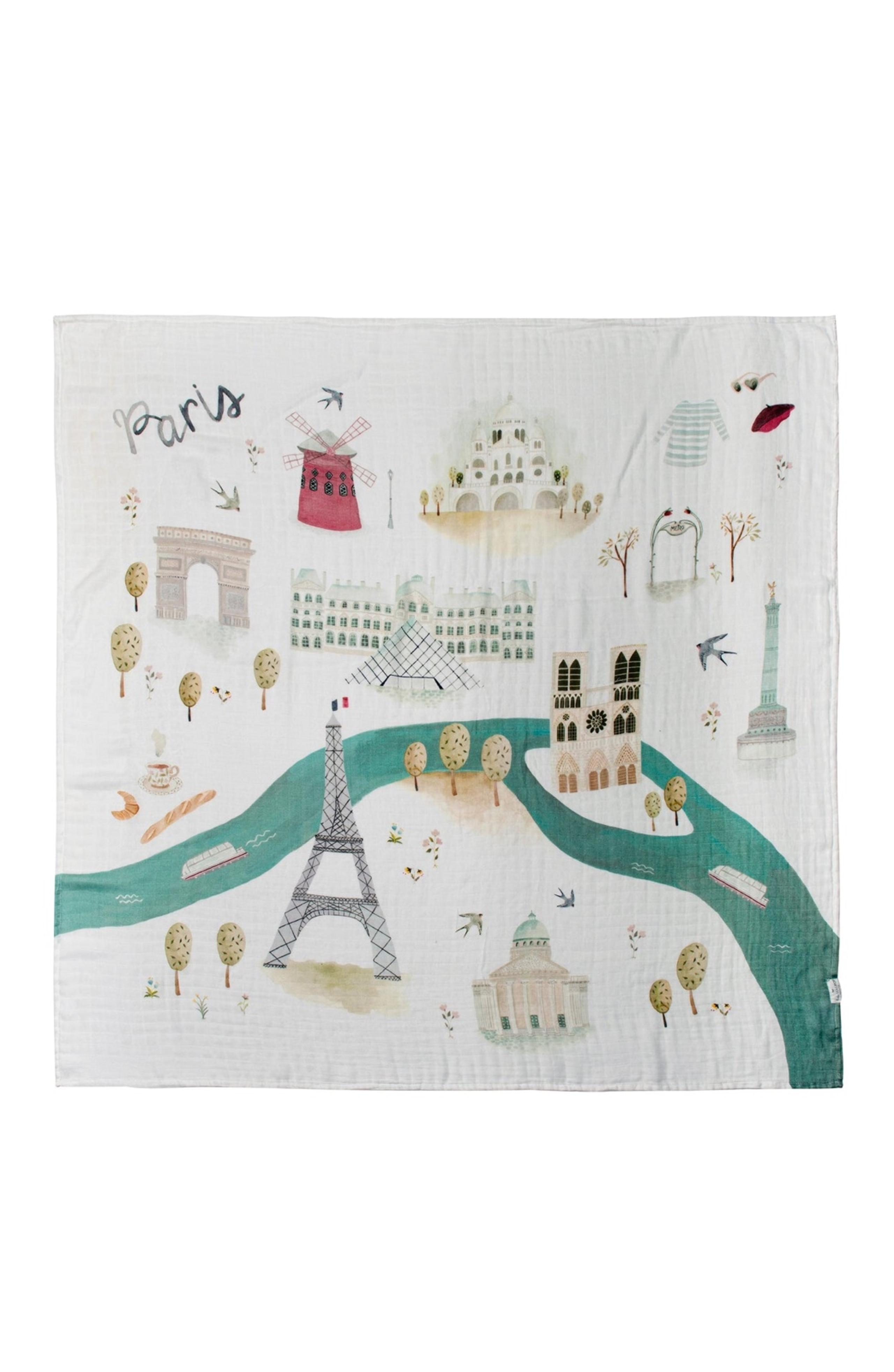 Paris- Muslin Swaddle - LouLou Lollipop