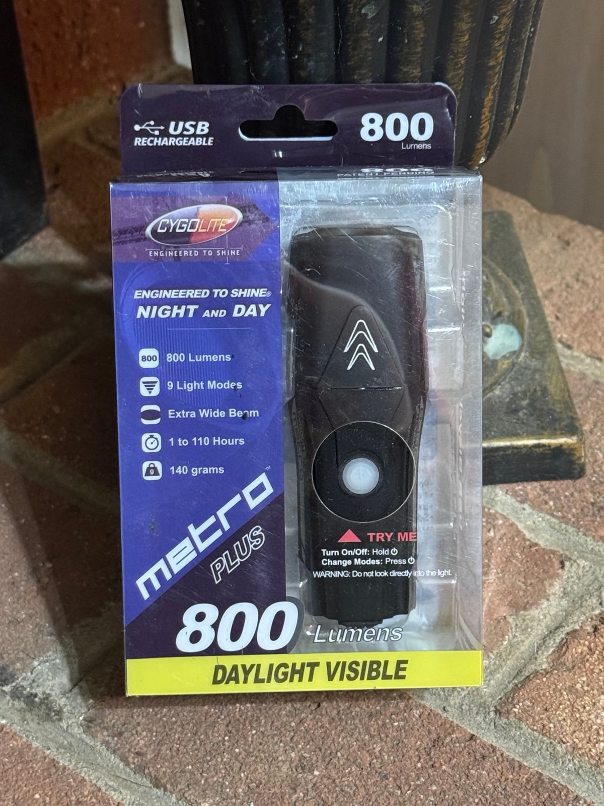 Cygolite Metro Plus 800 Lumen USB Rechargeable Bicycle Headlight, Brand New