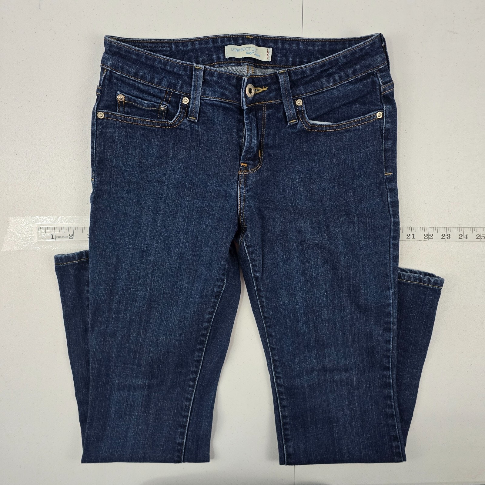 Levi's 545 low boot cut jeans blue 5201 denim womens size 4 medium