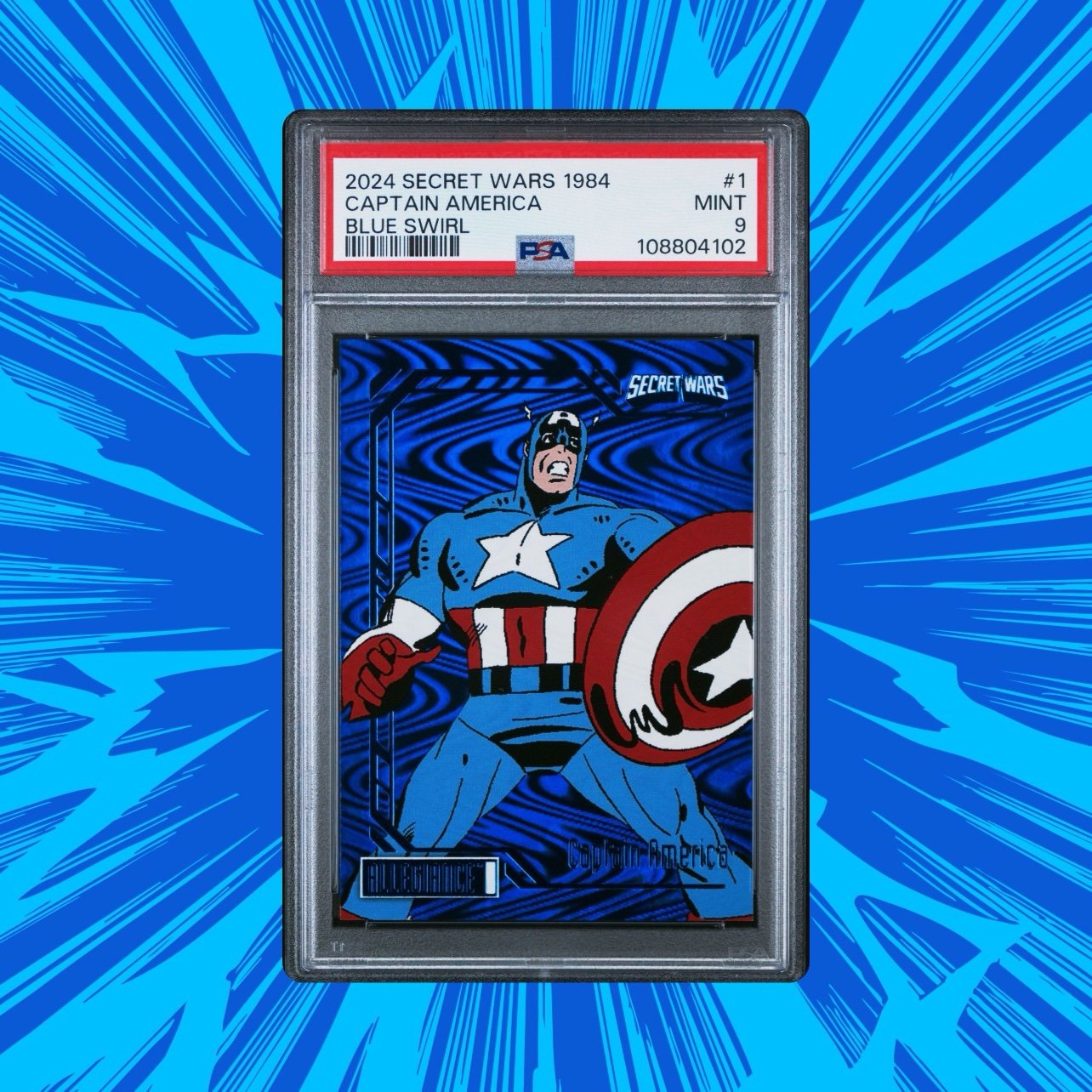 Marvel Secret Wars Captain America blue swirl /10 PSA 9