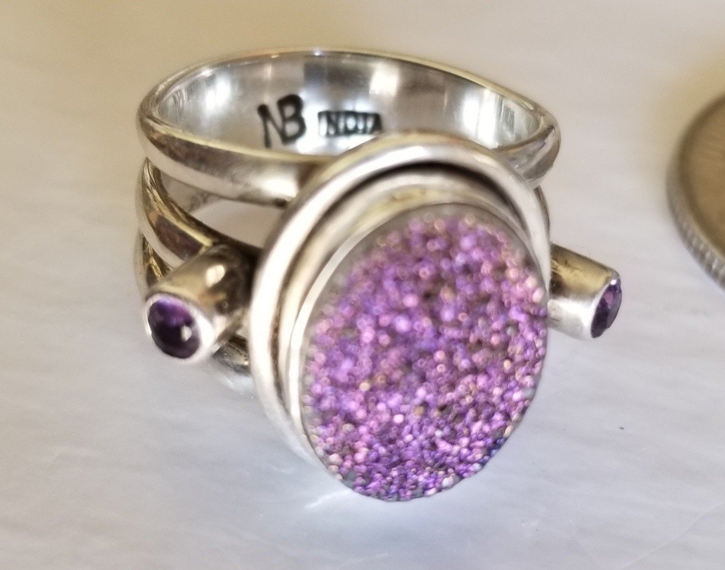Sterling Silver Druzy Ring