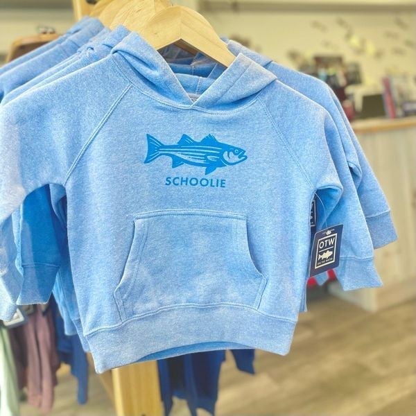 Fishing Unisex toddler 4T blue pullover Schoolie Hoodie