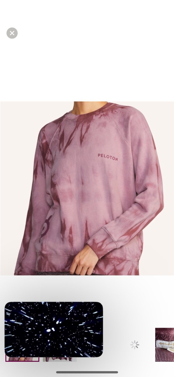 Spiritual Gangster purple Tie dye Peloton Sweatshirt