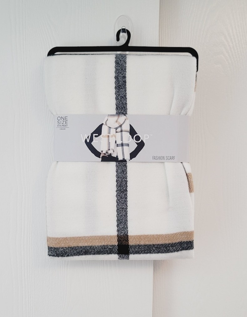 West Loop Fashion Scarf One Size Fits Most, Cream