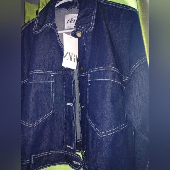 Zara Oversized Denim Jacket US Small #New