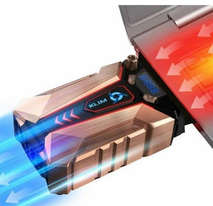 KLIM Cool + Metal Laptop Cooler Fan The Most Powerful Gaming External Air Vacuum