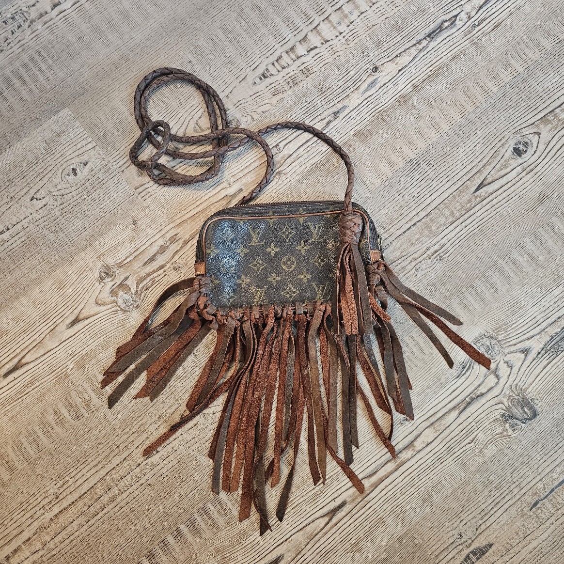 Louis vuitton fringed crossbody