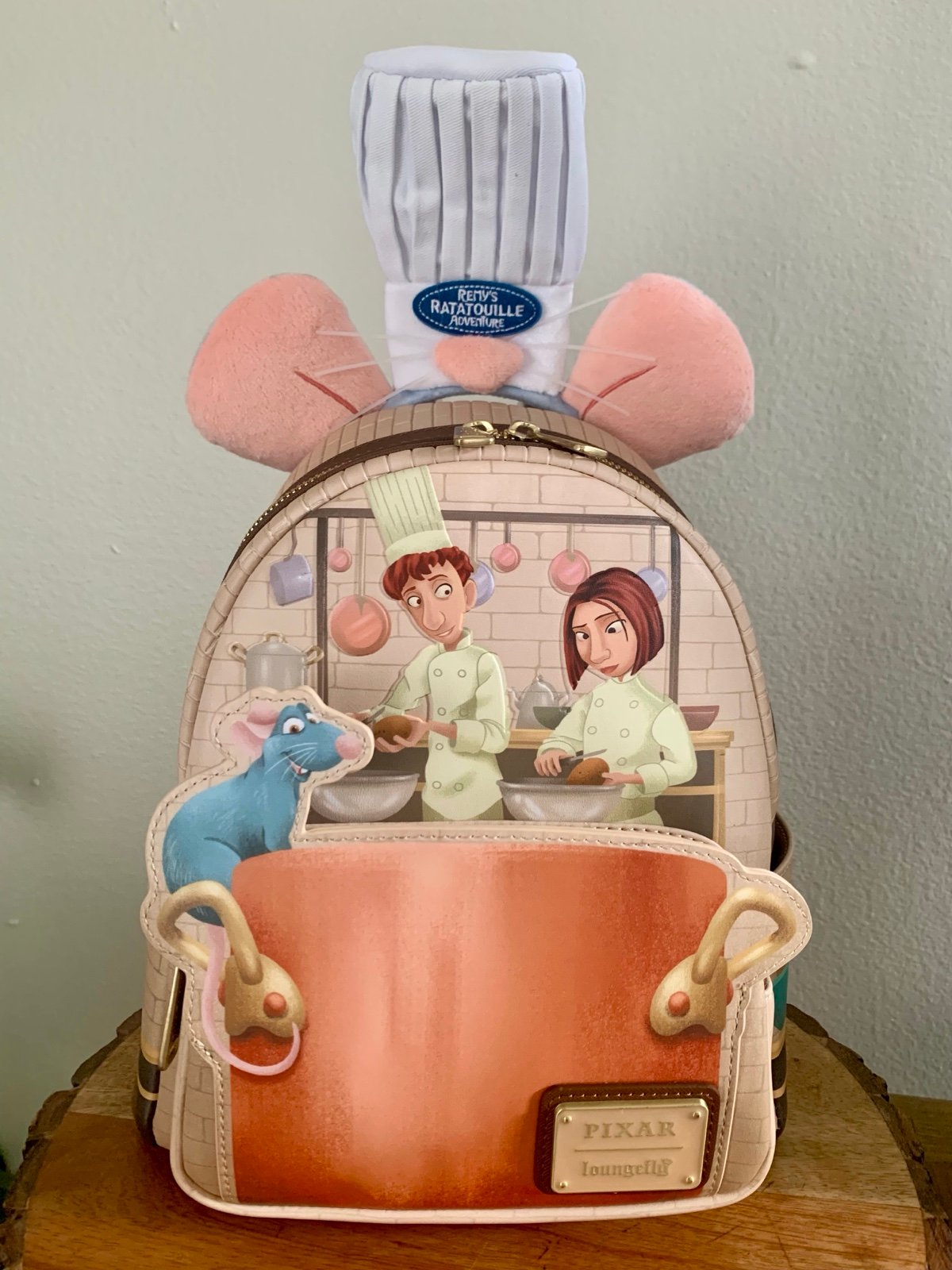 Loungefly Ratatouille Disney Pixar Remy Cooking Pot Backpack & Ears!!✅