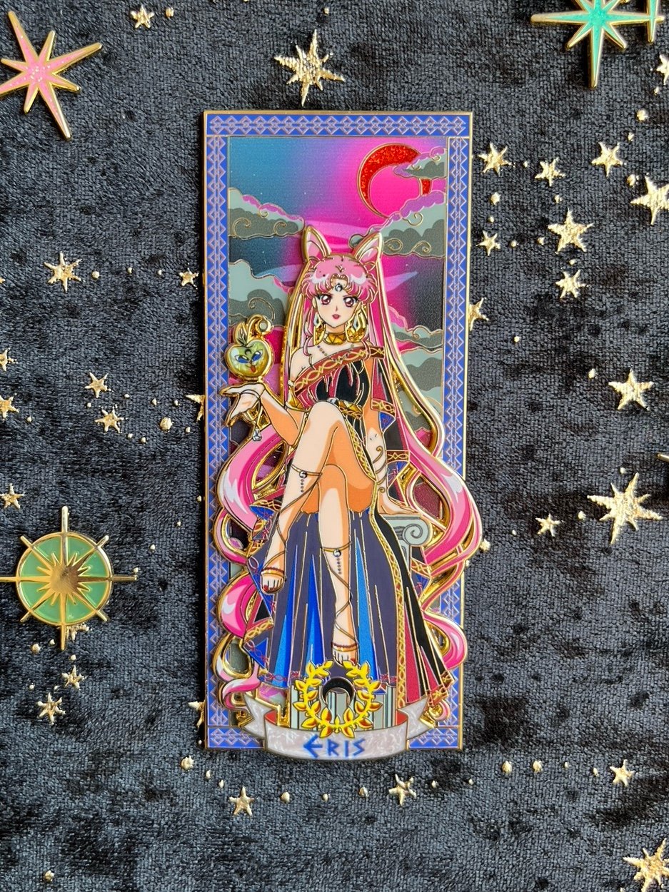 Black Lady Eris Eternal Gods pin by LuxyCharm_arts