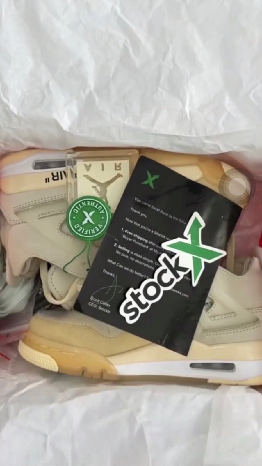 Jordan 4 Off-White Sail