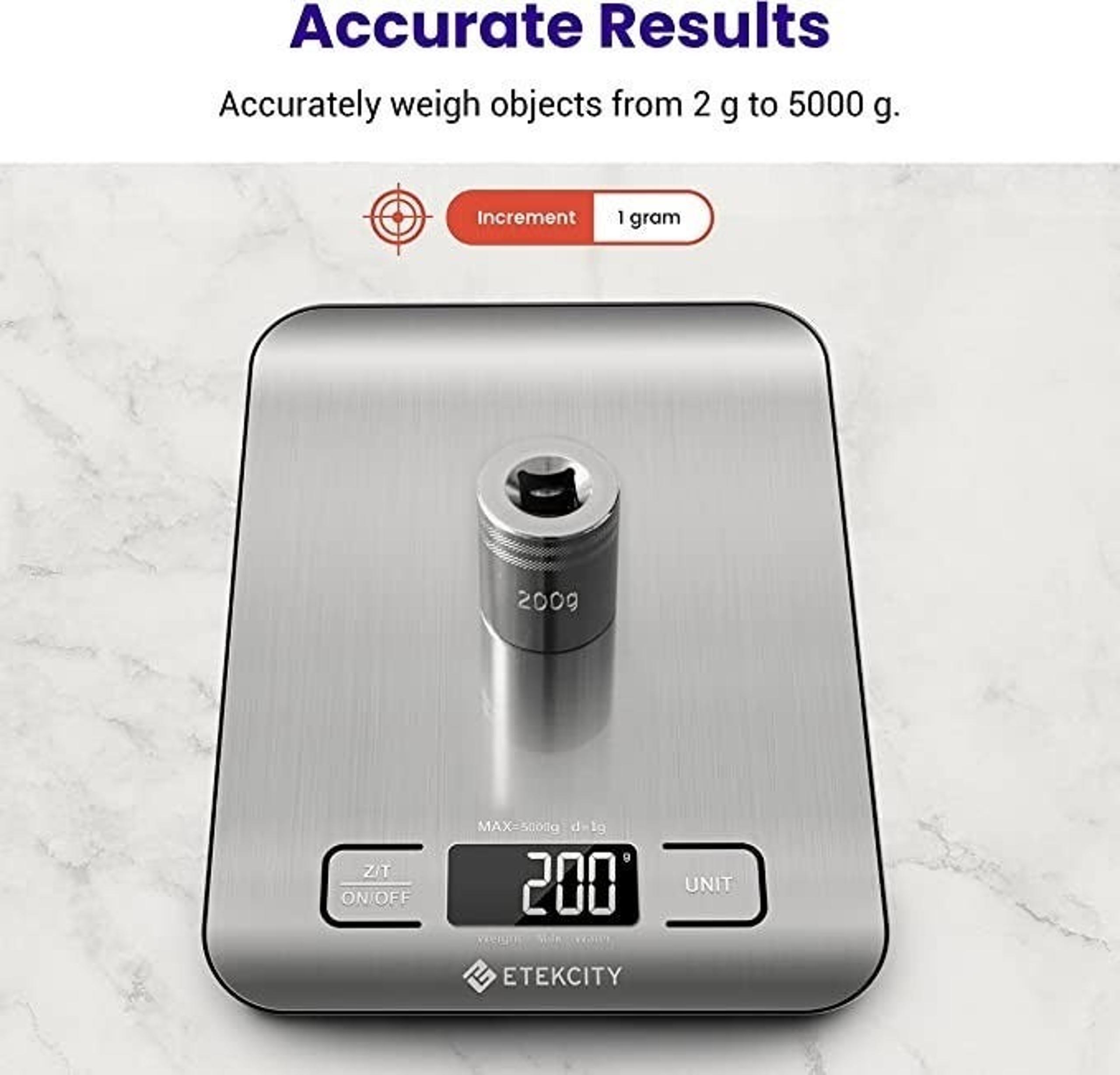 Etekcity Food Kitchen Scale, Digital Grams and Ounces for Weight Loss, Baking