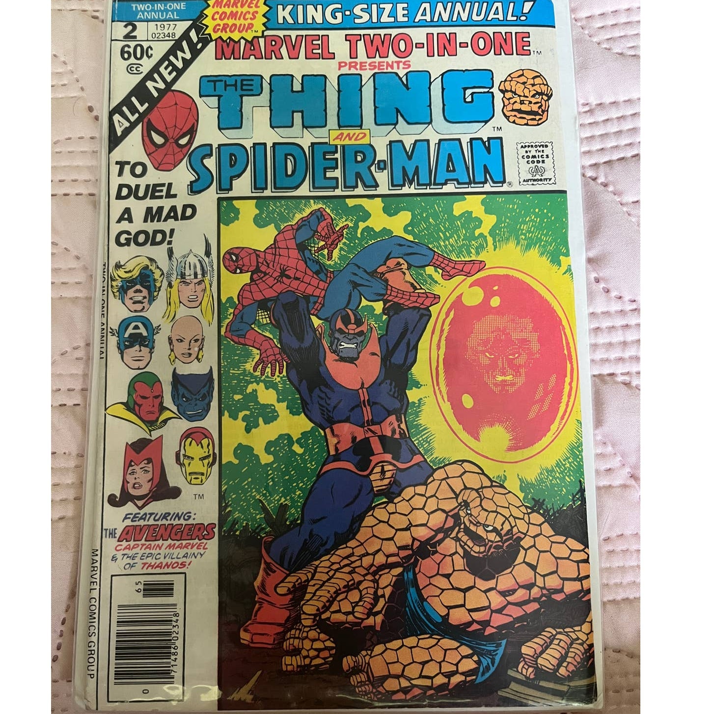1977 Marvel Two-In-One Thing Spiderman Thanos Infinity Stone