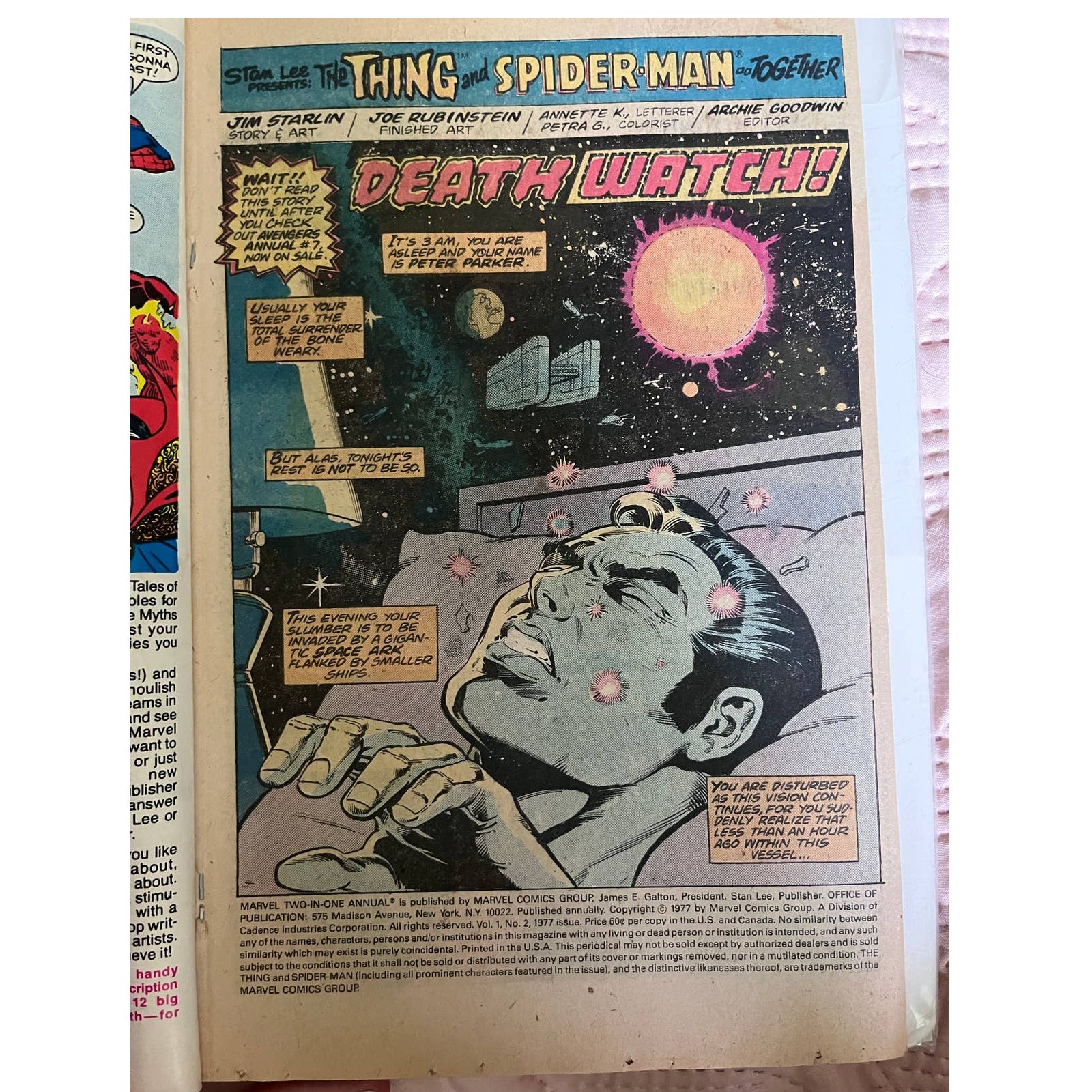 Marvel Two-In-One The Thing and Spiderman 2. 1977. Avengers