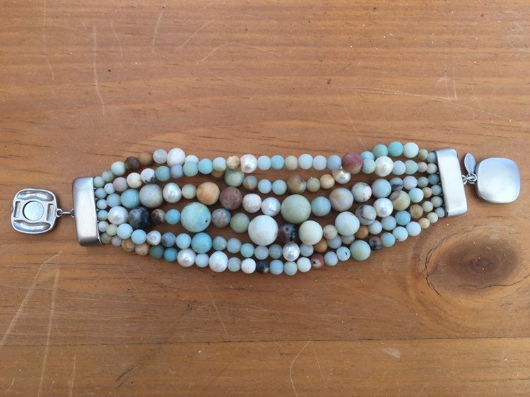 semi precious beaded bracelet
