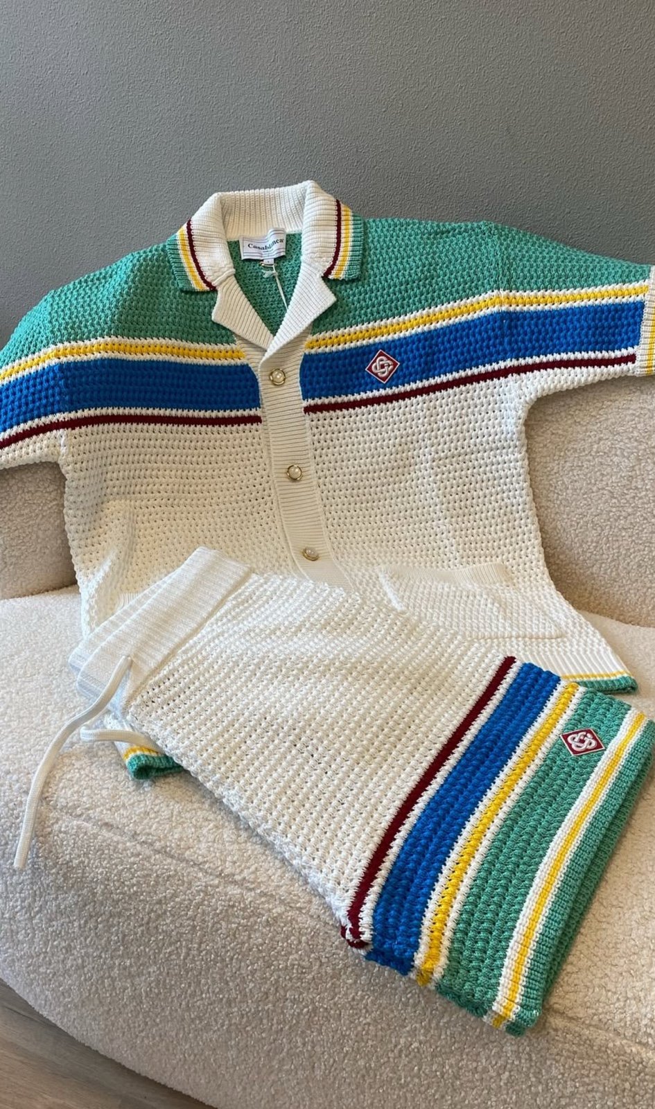 CASABLANCA Multicolor Crochet knit Short Set