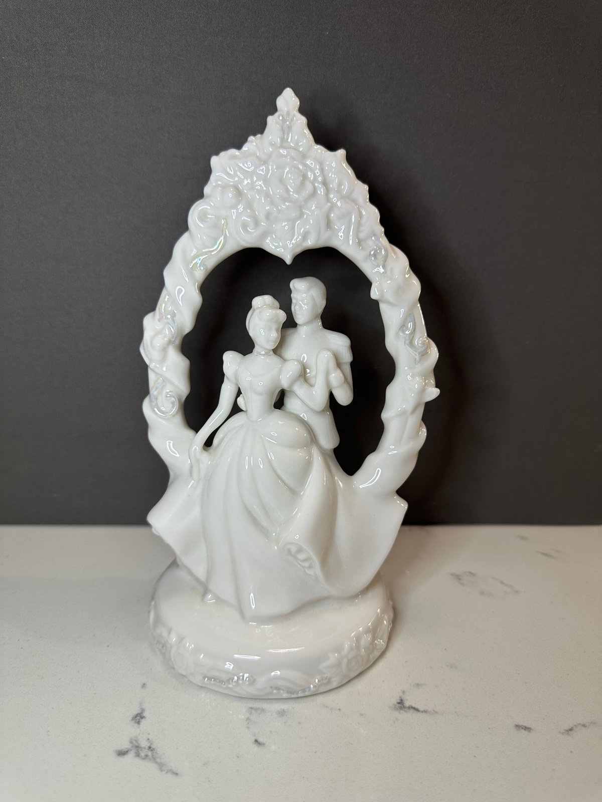 Porcelain Cinderella and Prince Charming Wedding Statue