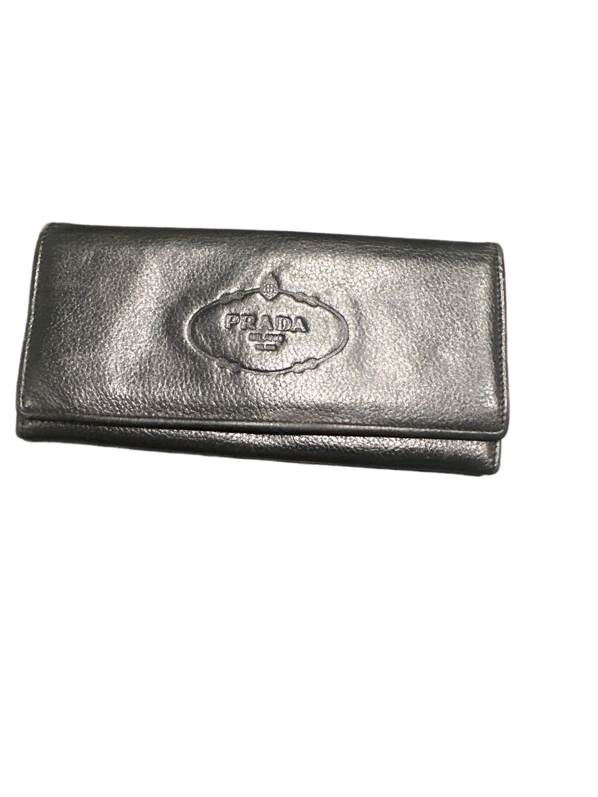 PRADA wallet black leather