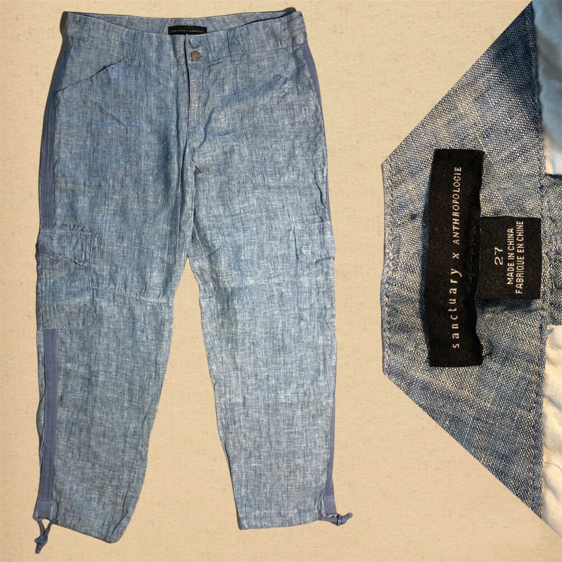 Sanctuary Linen Cargo Pant
