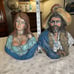Holland Mold Pirate and Wench Ceramic Busts