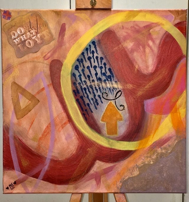 18x18 Original Abstract Painting