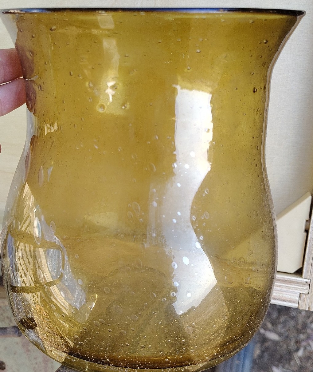 Vintage bubble Glass vase