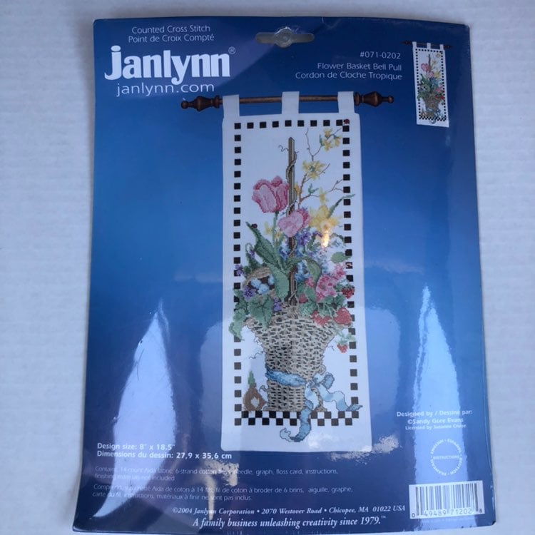 Janlynn Flower Basket Bell Pull Cross St