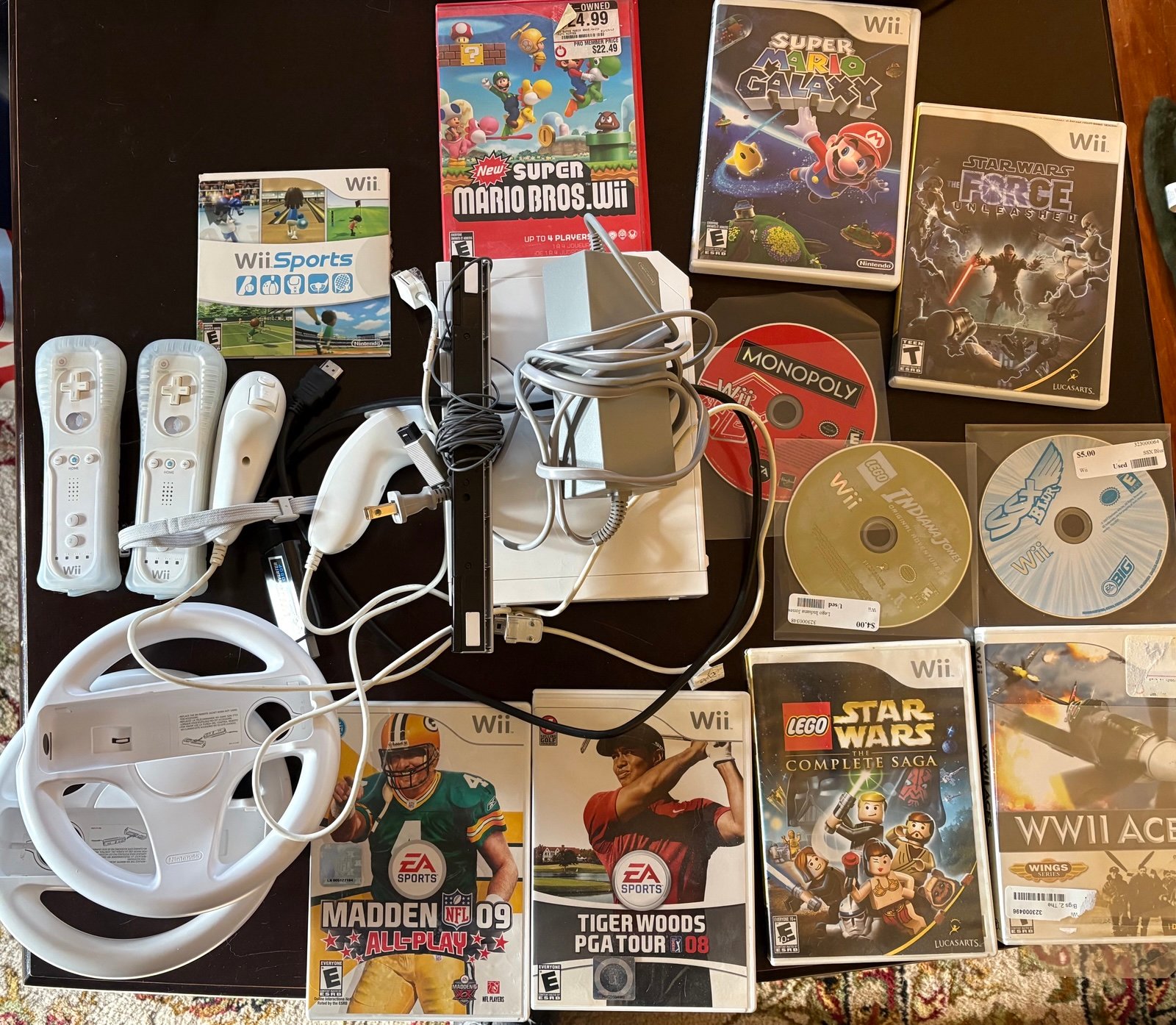Nintendo Wii bundle with games and controllers