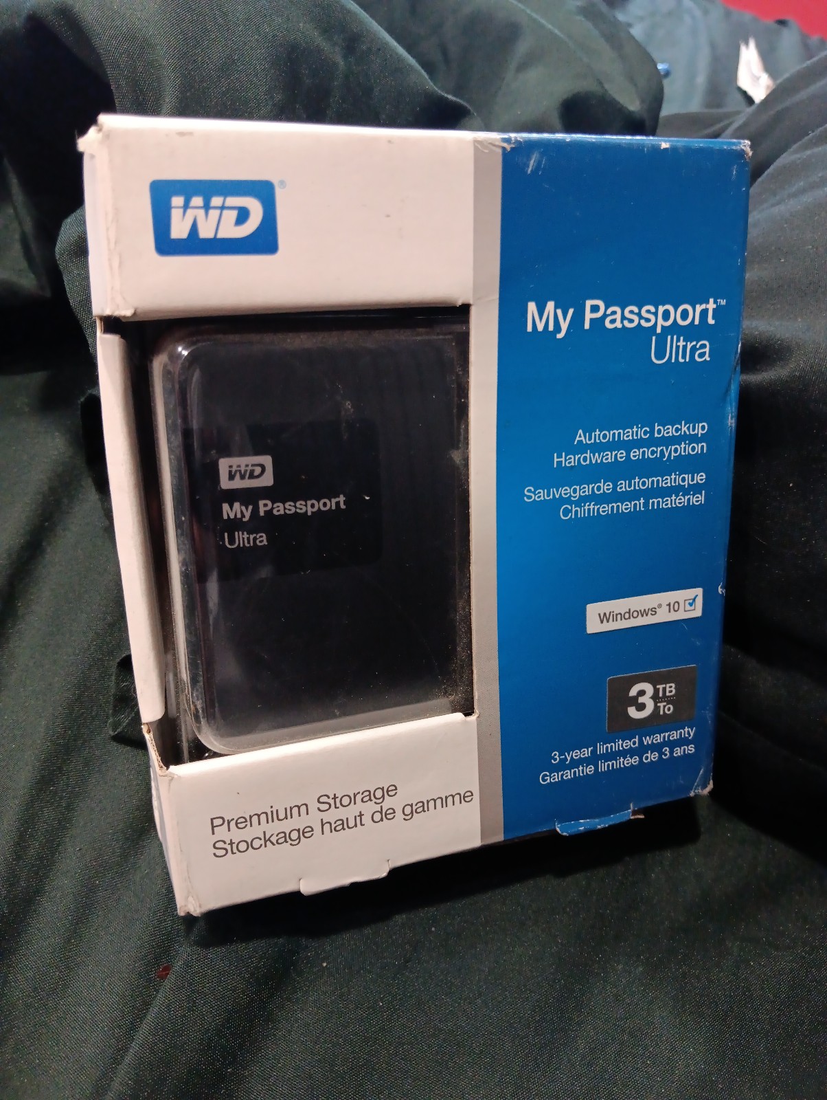WD My Passport Ultra 3TB Automatic Backup Hardware Encryption NIB Window 10