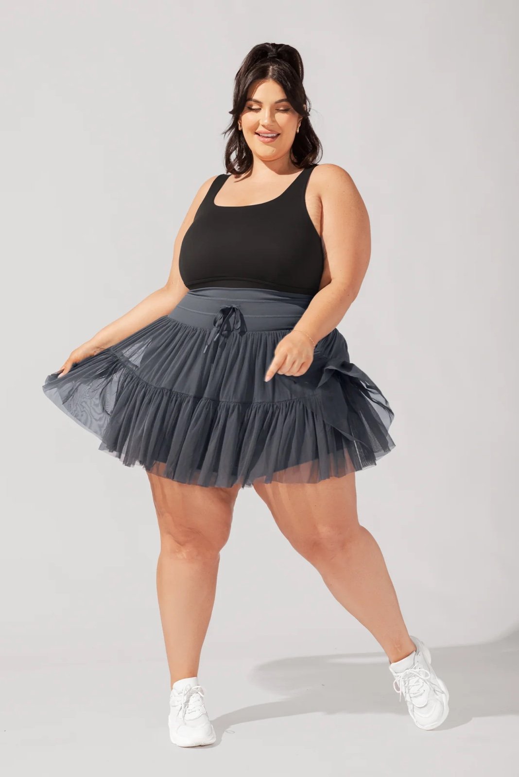 POPFLEX Pirouette Skort - Smoky Grey XL NWOT