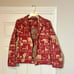 Vintage Multiples Tapestry Animals Elephants Safari Africa Open Front Jacket