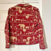 Vintage Multiples Tapestry Animals Elephants Safari Africa Open Front Jacket