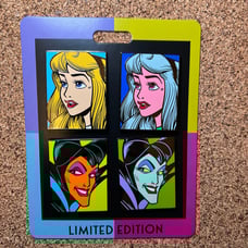 Disney Destination D23 WDI Princess Art Pop Sleeping Beauty & Maleficent Pin Set
