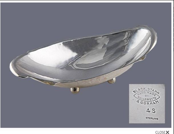 SCIARROTTA STERLING SILVER BOWL BUN FEET