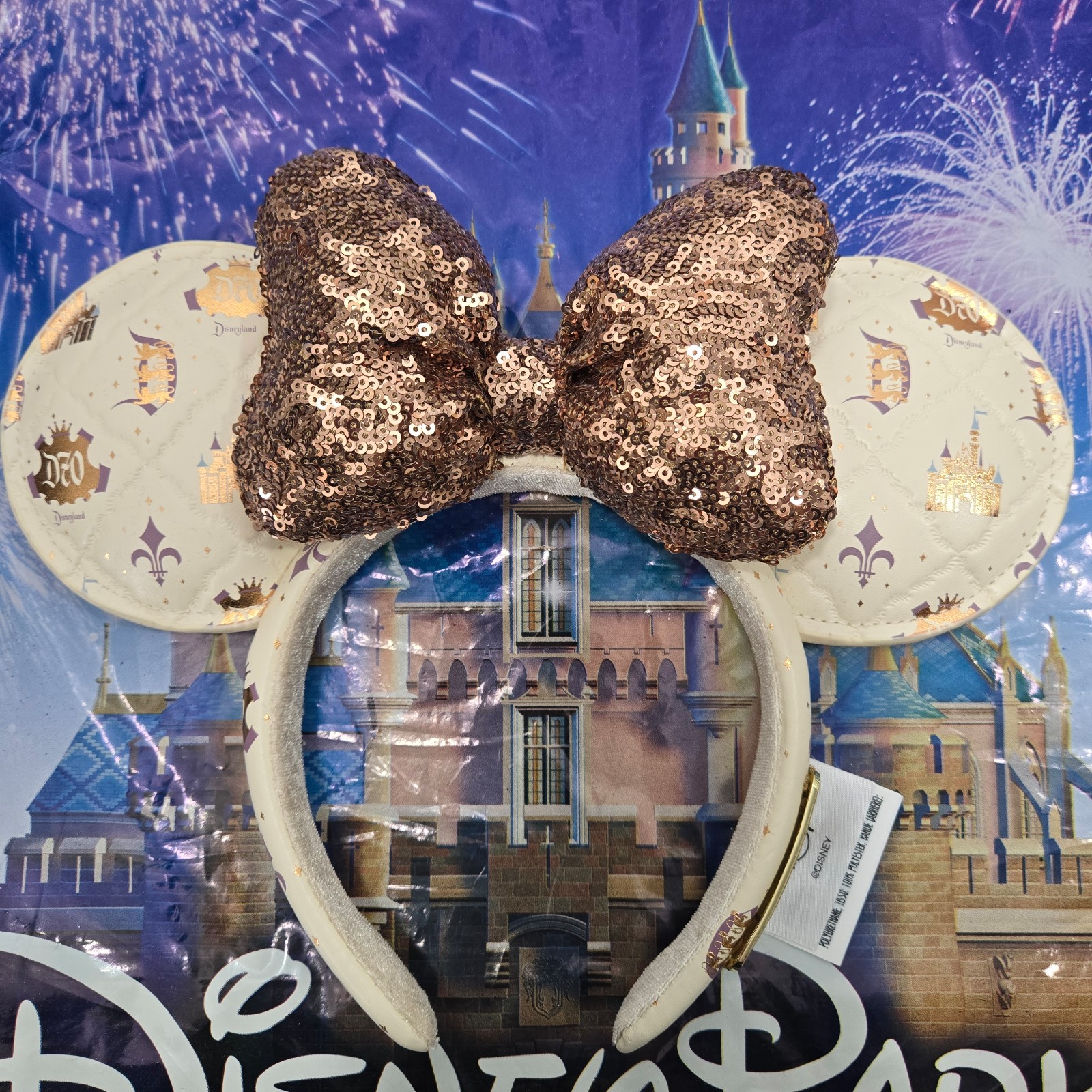 Disneyland 70th Anniversary Minnie Mouse Ear Headband for Adults NWOT