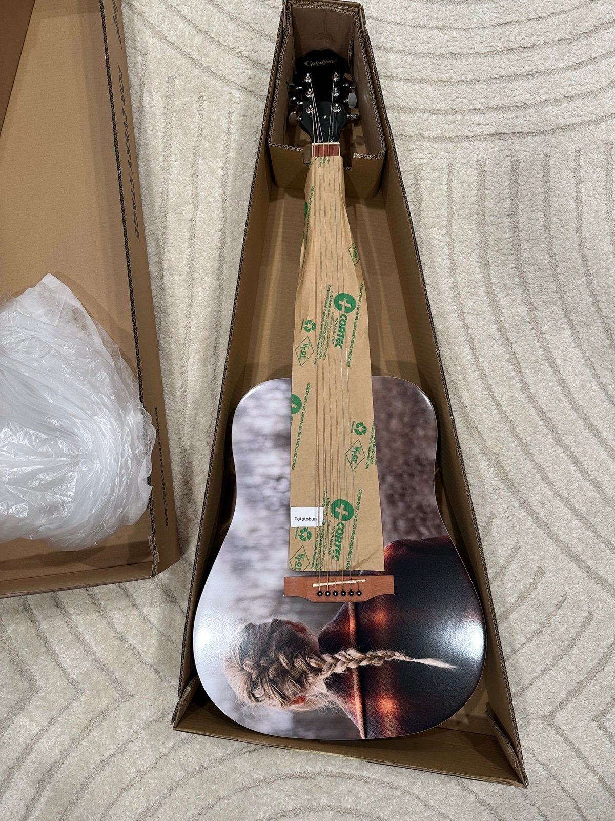 Taylor Swift Evermore Album Cover Acoustic Guitar