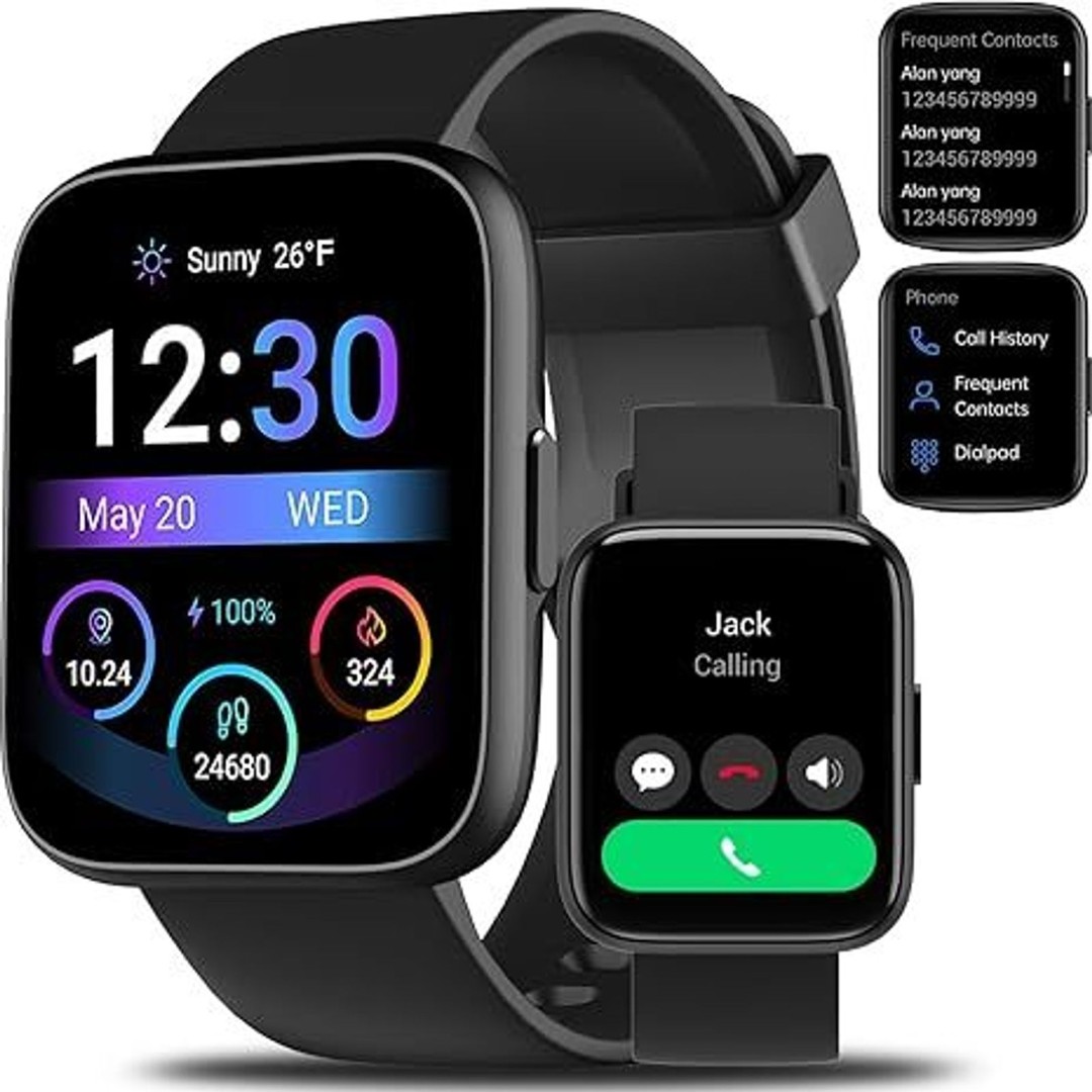 Smart Watch Answer/Make Calls/Quick Reply/AI Voice Assistant, 1.83" for Android
