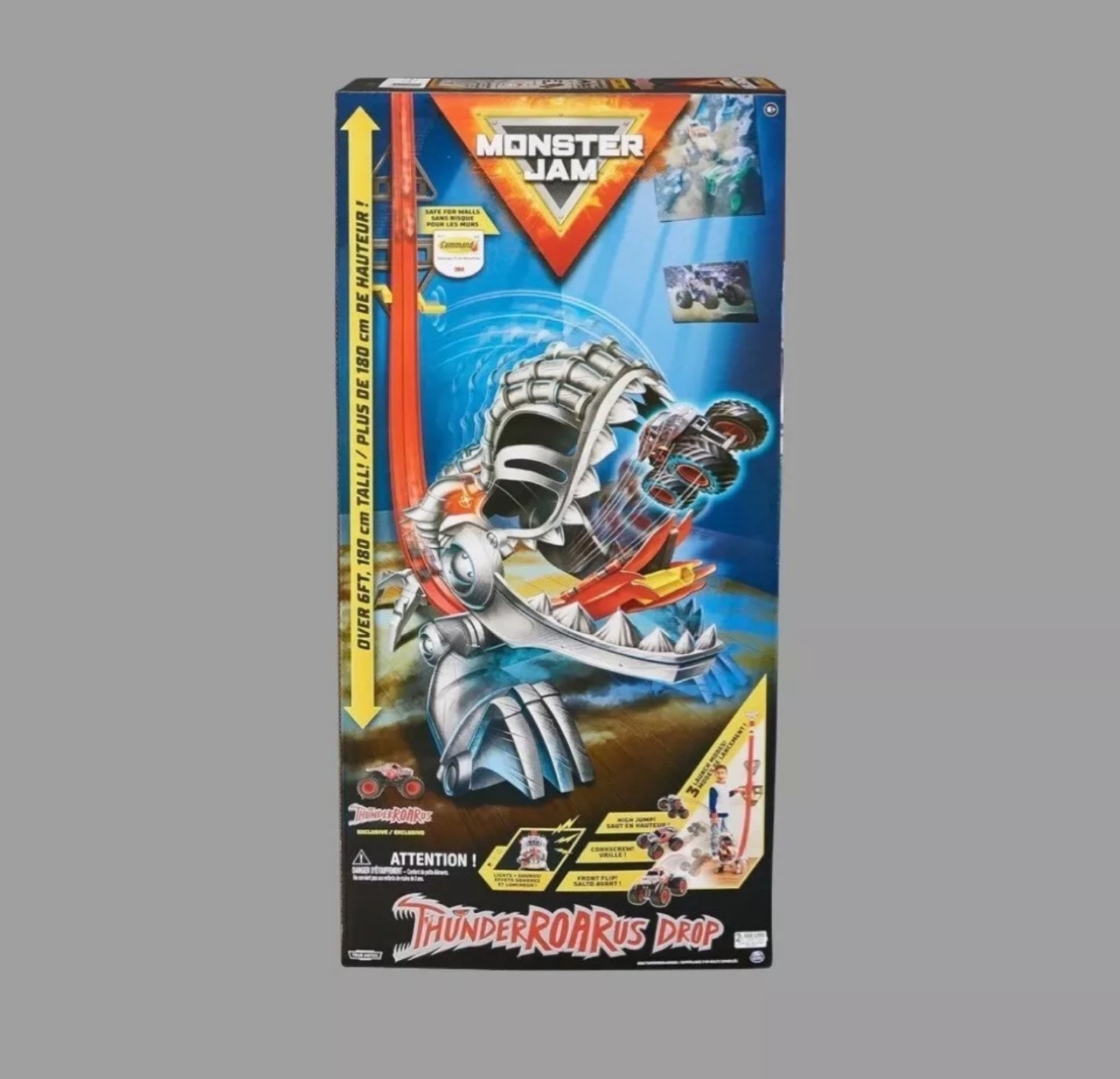 Monster Jam ThunderROARus Drop Playset Over 6 Feet with Exclusive Monster Truck