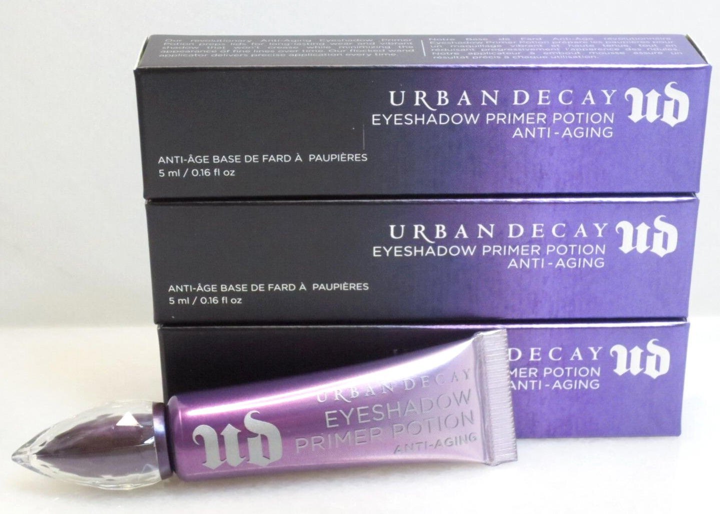 URBAN DECAY EYESHADOW PRIMER POTION ANTI-AGING 0.16 OZ LOT OF 3