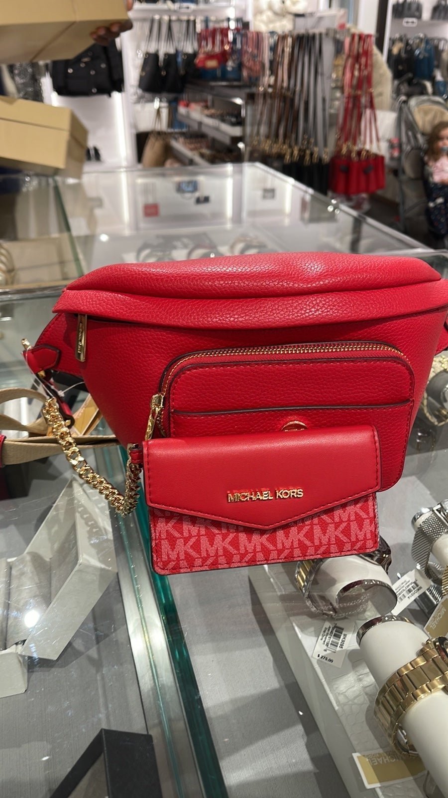 michael michael kors medium logo belt bag