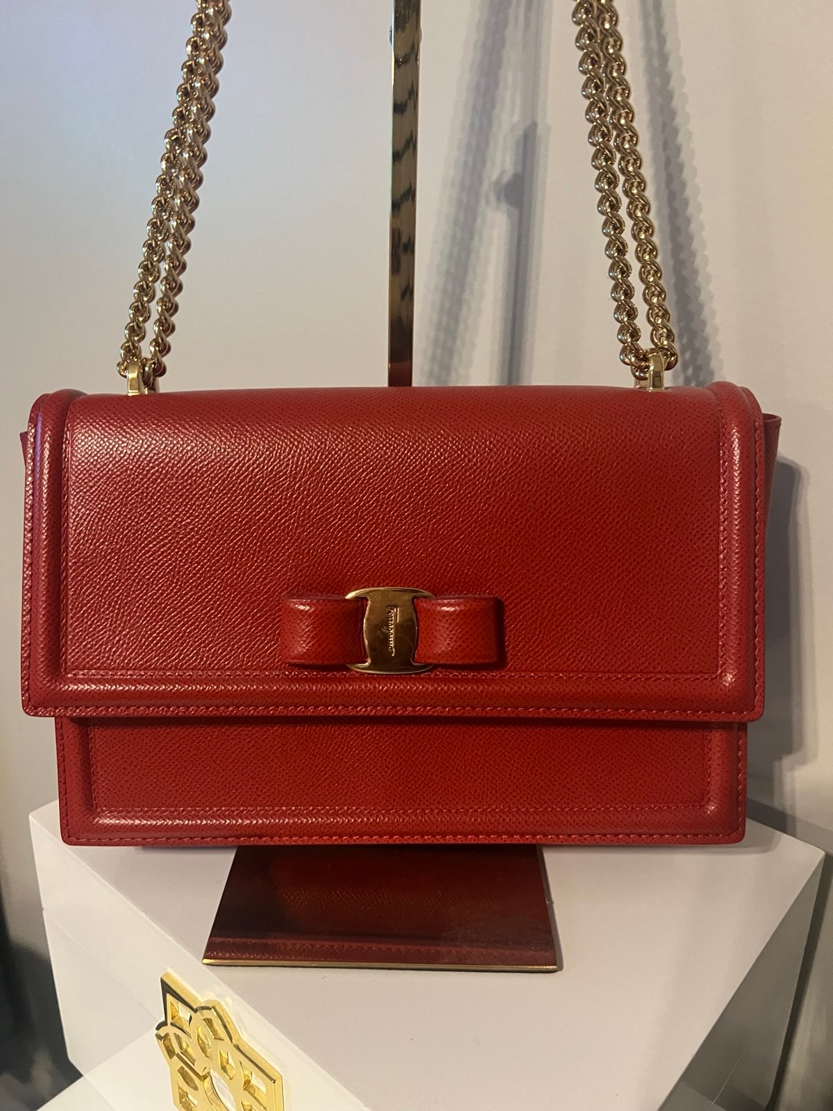 Salvator Ferragamo bag - red vara bow bag
