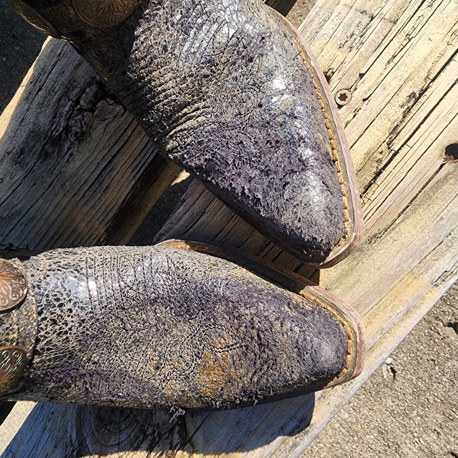 Womens Durango Concho Harness Boots Sz 7