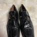 Stacy Adams Men genuine snake skin leather black lace shoes tassels accent SZ11.